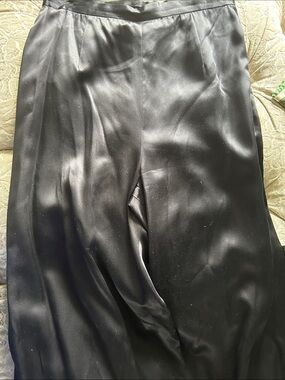 Oleg Cassini Black 100%Silk Pants